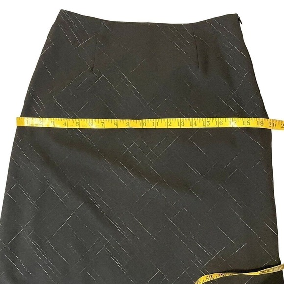 Michele Midi Length A Line Skirt Size 10 Black Lined 80s 90s 1990s Vintage - Picture 5 of 7